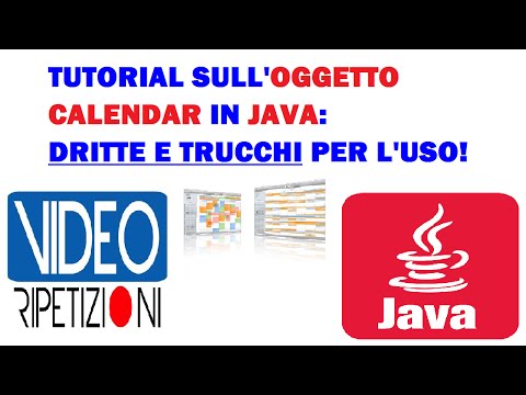 TUTORIAL SULL'OGGETTO CALENDAR
