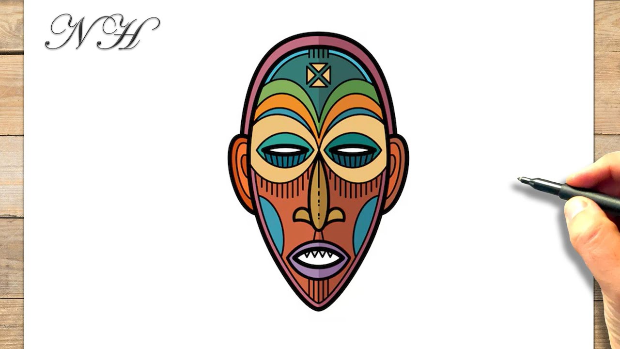 Comment dessiner un masque traditionnel