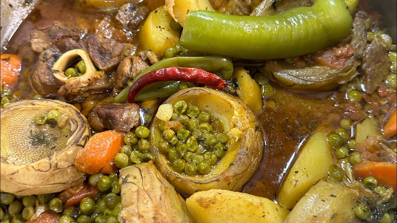 #وصفة_شطيطحة_بطاطا _والخضر 🍆🍅🫑🧅🧄🥕🥒🧅🧄🥕🥔🥔بارطاجيو الفيديو لحباب