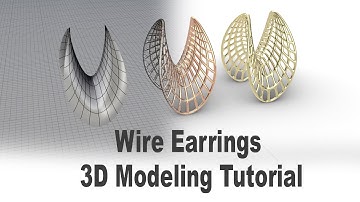 Wire Earring- Jewelry CAD Design Tutorial 3D Modeling with Rhino 3D #258