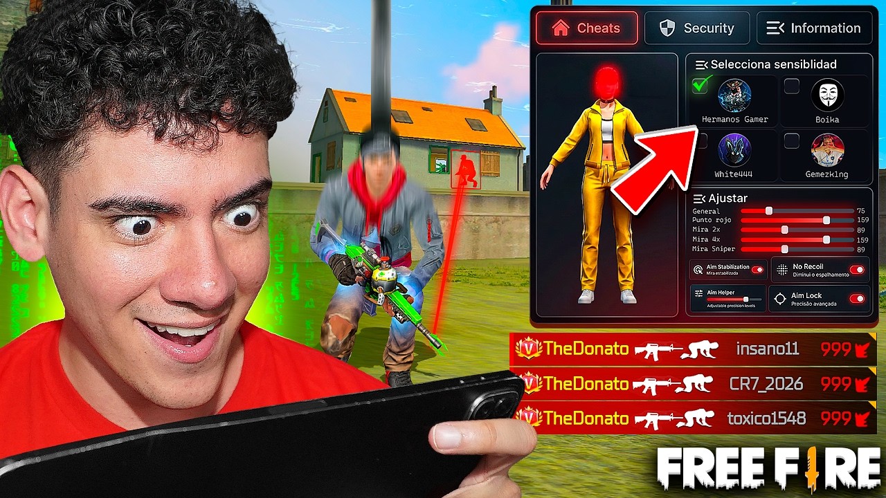 HACKER CONFIGURA MI COMPUTADORA CON EL PANEL DE TODO ROJO EN FREE FIRE !! - TheDonato
