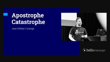 Apostrophe Catastrophe – Jean Niklas L