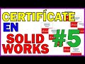 CERTIFICATE en SOLIDWORKS CSWA - 1x05