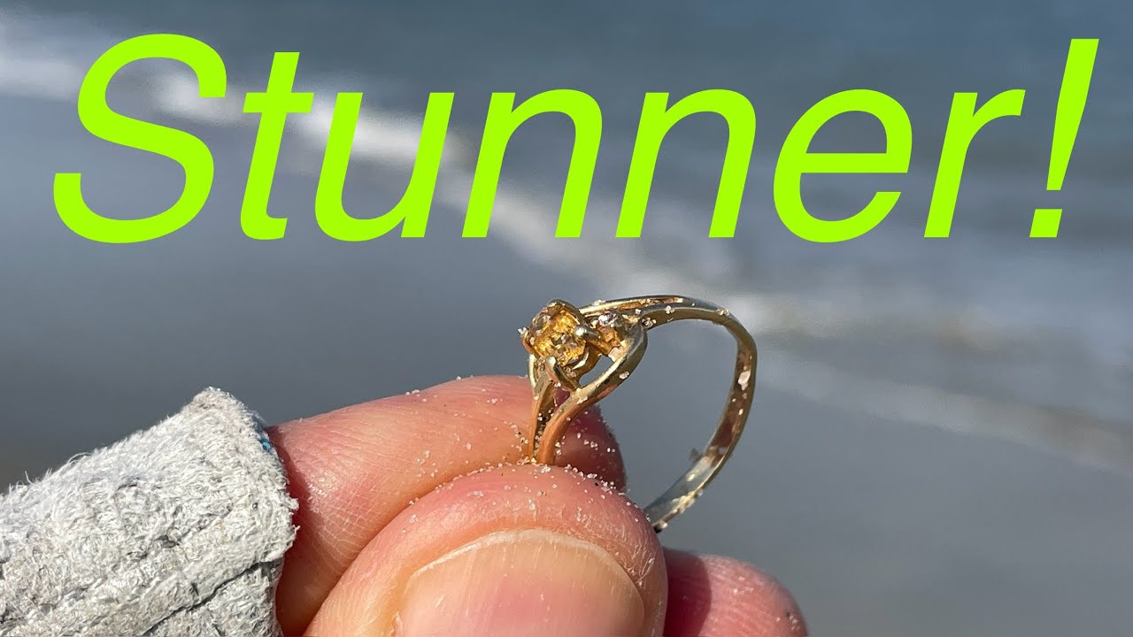 Stunning Gold Ring Found with a Metal Detector on the Beach - YouTube