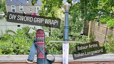 DIY Sword Grip Tutorial - leather and cord wrap