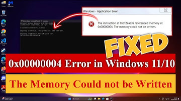 Error 0x00000004 in Windows 11/10 | The Memory Could Not Be Written #memory