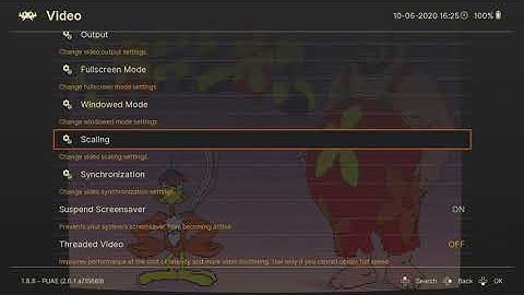 CoinOPS NEXT 2 - Video settings RetroArch PUAE 2 6 1