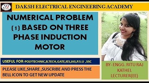 Numerical problem 1 on three phase induction motor