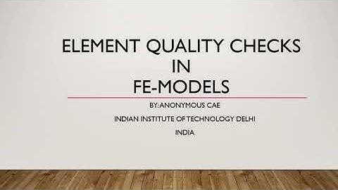 Element Quality Check | FE Mesh Quality| Hypermesh |
