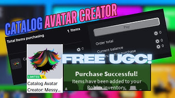 (Free UGC) Catalog Avatar Creator ll Pastebin 💯 ll Insta UGC