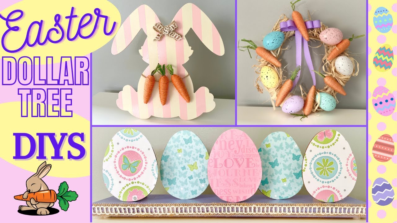 EASY DOLLAR TREE Easter DIY Spring Decor 2021 - Quick and Easy DIY ...