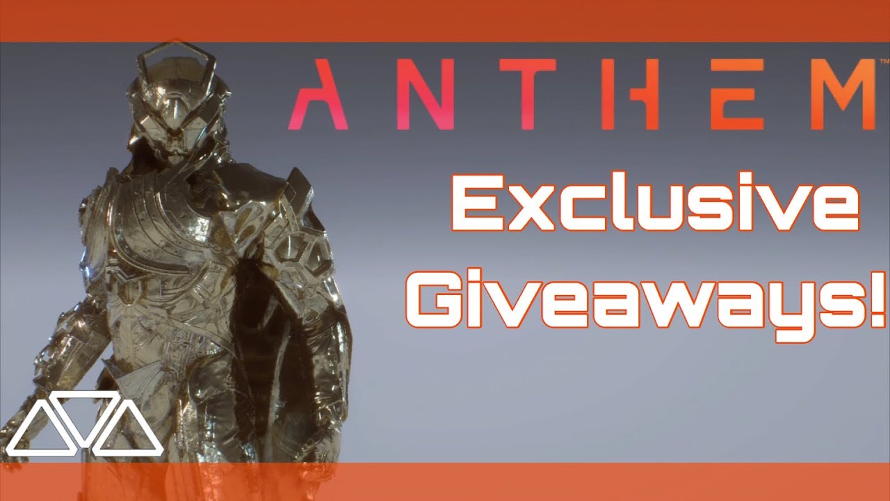 Anthem Giveaways! Exclusive In Game Items & Legion Of Dawn Edition!