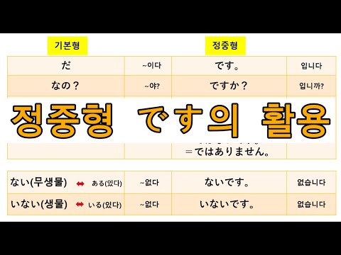 (기초 일본어 회화) ～です/ ない・いない＋です 기본형을 정중형으로 바꾸기 /기본형에 です붙이면 정중형!! - YouTube