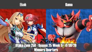 OZone258 - WQ - Ekoh [Pyra/Mythra] vs Kuma [Incineroar]