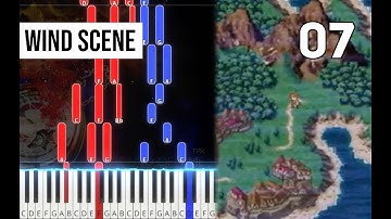TPR - Wind Scene (from The End Of Time)  - 07 - Chrono Trigger Piano Tutorial | Note Chart