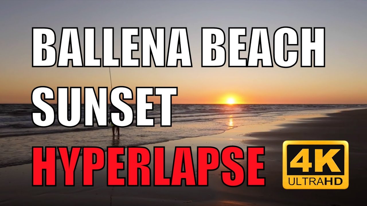 Ballena Beach Sunset Rota Cadiz Spain Video Walk Hyperlapse 4k