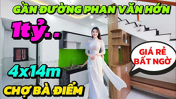 NHÀ HÓC MÔN GIÁ RẺ: Chỉ 1tỷ.. Gần đường Phan Văn Hớn, chợ đầu mối Hóc Môn #nhahocmon