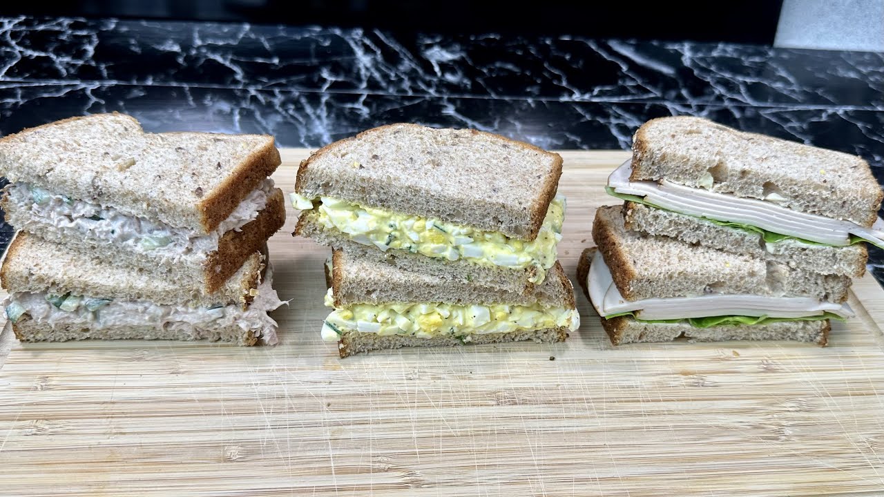 Des idées de sandwichs froids express au pain de mie 🥪 Parfait pour la route ou piqueniques