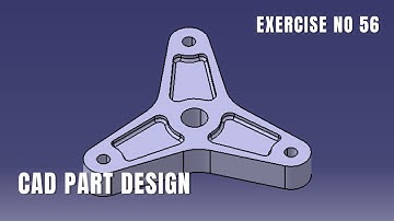 CAD Design Exercise 56 | Catia v5 tutorial exercise I Part Design | CATIA Design | Solidworks
