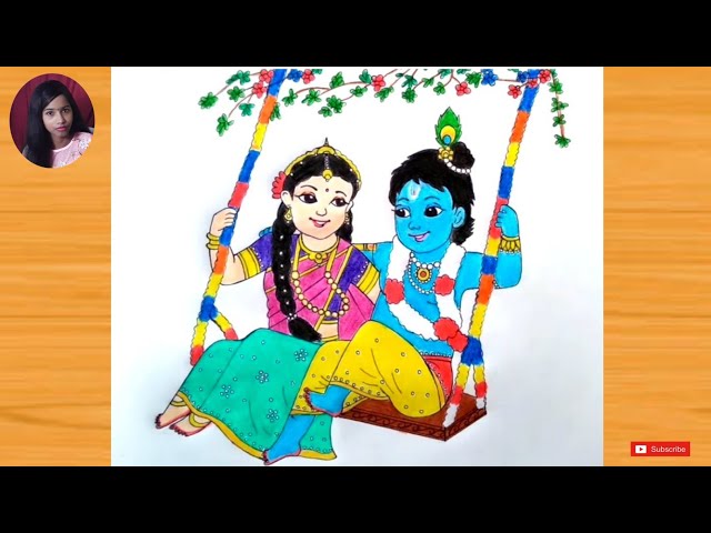 Easy Radha Krishna Drawing Ideas for Kids in 2024 | Krishna drawing, Drawing  for kids, Portraits for kids