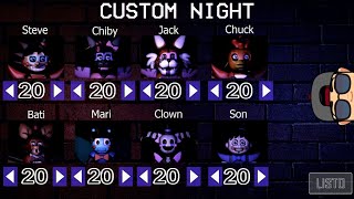 8/20 MODE! | ALL NIGHTS AT CIRCUS STEVE 2: LOST MEMORY | MODO 8/20 | CUSTOM NIGHT | FNAF FAN GAME |