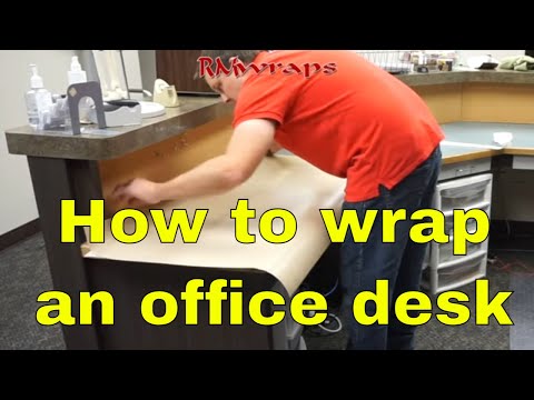 How to wrap an office desktop using the 3M Di-Noc Architectural film