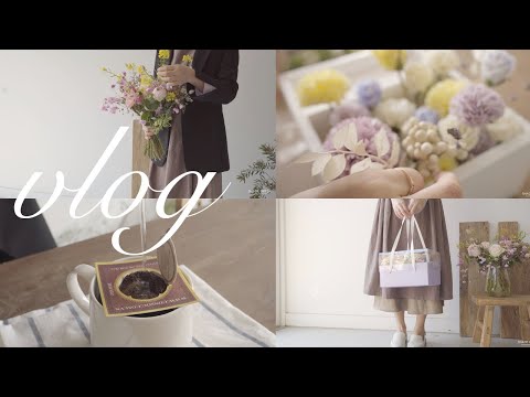 ENG / flower shop vlog | #10 비누 용돈박스 , 유채 가득 핸드타이드, Handtied , flower box