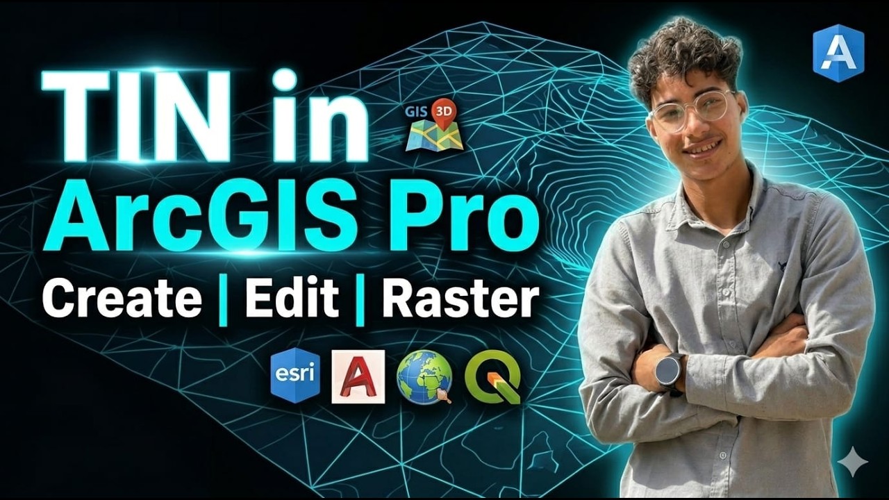 Tin Surfaces Rasters شرح TIN في ArcGIS Pro للمبتدئين | Create TIN + Edit TIN + TIN To Raster ...