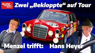 Unterwegs in der roten Sau: Menzel trifft Mercedes-Legende Hans Heyer | auto motor sport