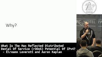 Hack.lu 2017 What is the max Reflected Distributed Denial of Service (rDDoS) potential of IPv4?
