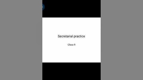 Secretarial Practice Bcom III sem By lecturer Renita Dsouza
