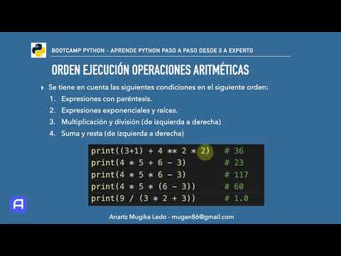 Python - Operaciones aritméticos - Orden de precedencia - Teoría
