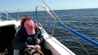 Sailing Past Wood Island Light, Saco Bay, Maine