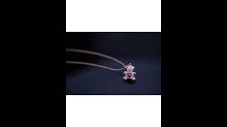 Teddy Heart Bear Heart Swarovski Imitation Crystal Necklace