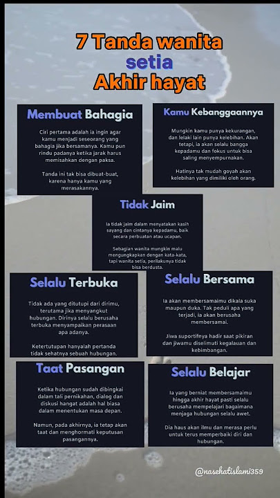 7 Tanda wanita setia sampai akhir hayat