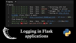 logging in python flask applications