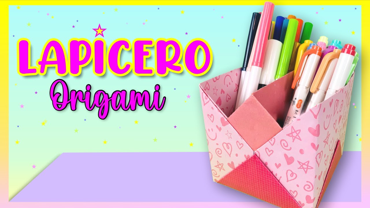 PORTALÁPICES DE PAPEL ORIGAMI PEN HOLDER CREATIVA OFFICIAL YouTube