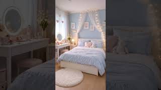 aesthetic cozy bedroom makeover 🎀🌼 #trending #shorts aesthetic room makeover #roomdecor