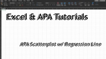 APA & Excel Tutorial Scatterplot