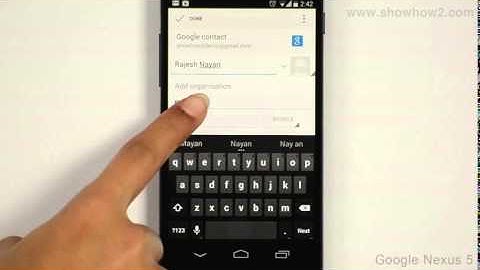 Google Nexus 5 - Add New Contact