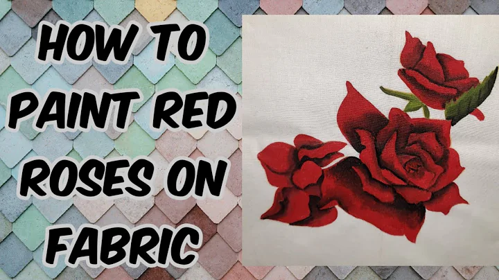 How to paint red roses on fabric l Fabric Painting Tutorial l For Beginners