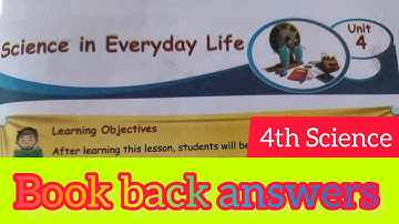 Science in Everyday Life | Book Back Answers| 4th science | unit 4