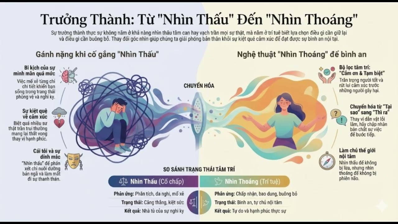 Trưởng Thành Không Phải Là Nhìn Thấu: Bài Học Đắt Giá Về Sự Buông Bỏ & Bình An
