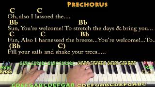 You're Welcome (Moana) Piano Cover Lesson with Chords/Lyrics