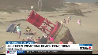 Dangerous coastal conditions persist on Tybee Island after weekend rain