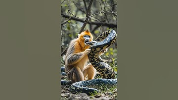 Golden Monkeys Stand Strong Against Pythons#ai#GPT#sora#openai#story#animal
