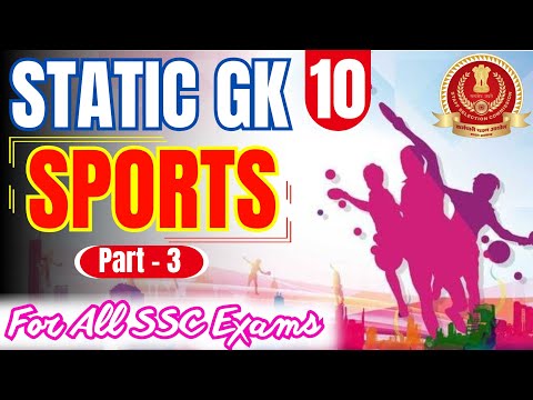 STATIC GK FOR SSC EXAMS |  SPORTS - PART - 3 | PARMAR SSC