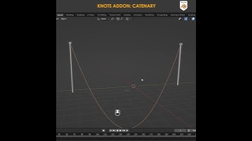 Tutorials: Addons: Blender 3D: Curve Knots Catenary Rope #blender3d #b3d #shorts #ytshorts #jkstarr