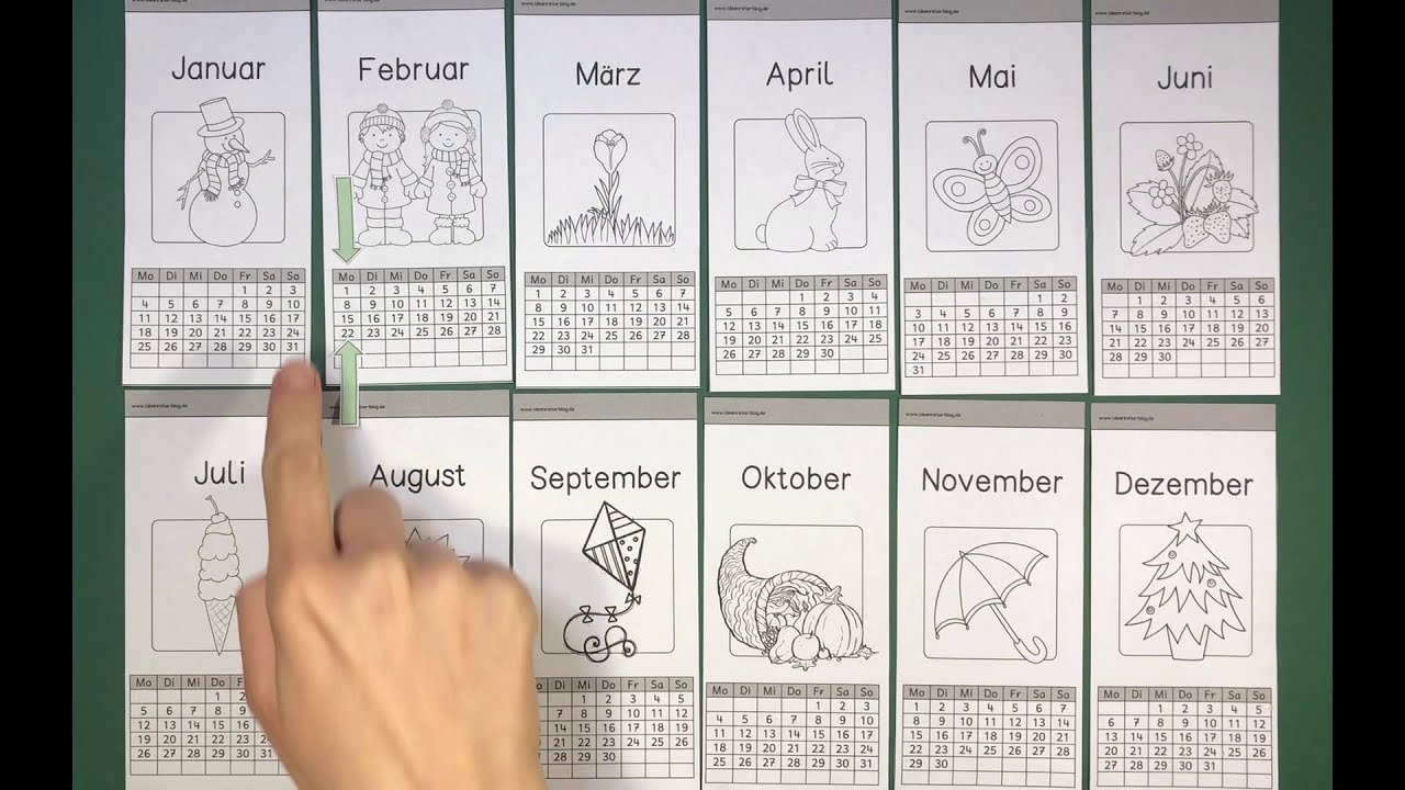 Klasse 2 - Der Kalender - YouTube