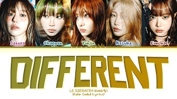 LE SSERAFIM DIFFERENT Lyrics (Color Coded Lyrics)